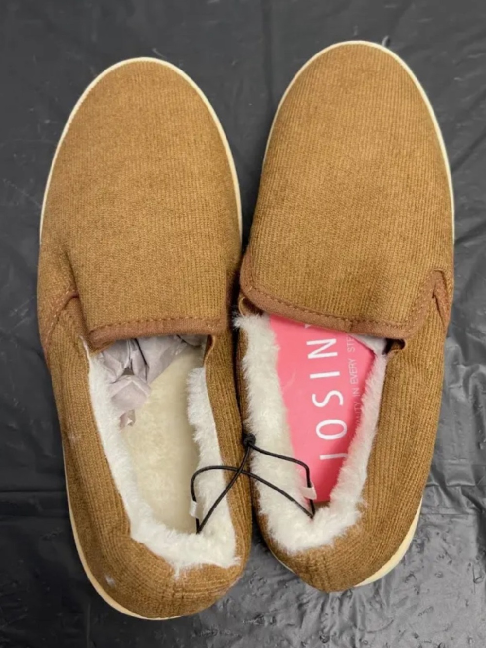 Comfy USA Brown Cozy Fleece-Lined Slip-On Slippers
